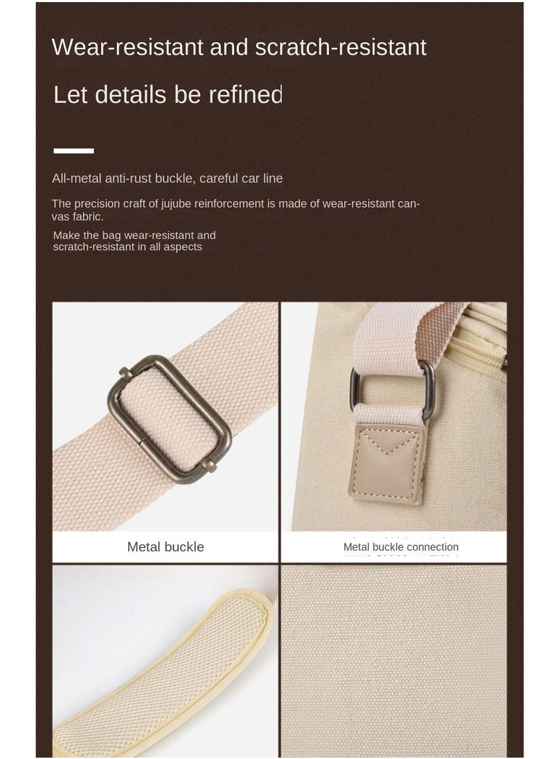 Y&D - Canvas Shoulder Camera Bag Messenger Bag for 1 Camera 1 Lens Compatible with Nikon Canon Sony DSLR Mirrorless Camera and Lens - Image 1