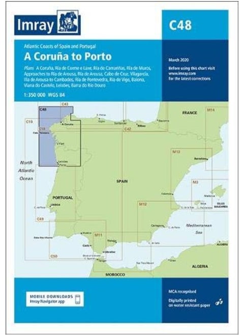 Imray Chart C48: A Coruna to Porto