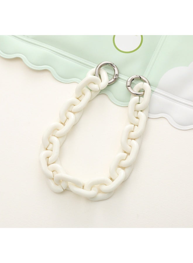 NIBEMINENT Phone Charm/ Chain Strap for Women Girls, Acrylic Color Removable Cell Phone Case Lanyard Wrist Strap,K139/Bee White - Image 1