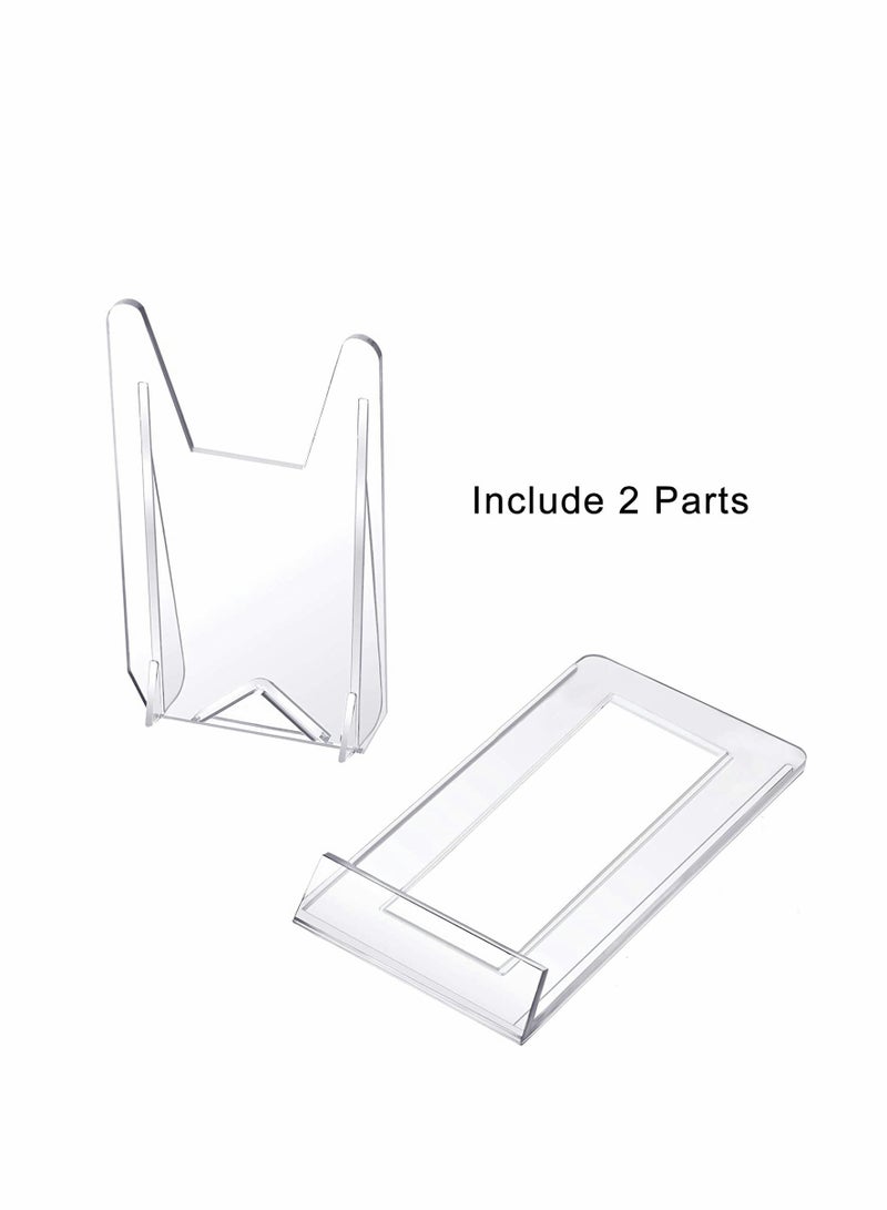 Acrylic Bracket Stands, 10 Pcs Plastic Display Holders Picture Plate Holders Clear Mini Easels Stands to Display Pictures or for Home Office Supplies Festival Party Decoration - Image 3