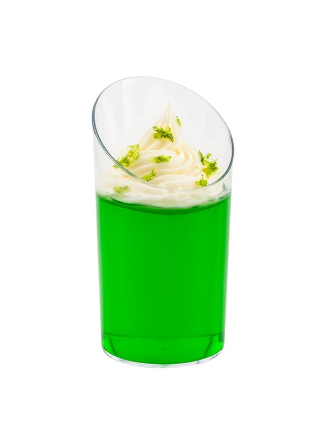 Restaurantware 3 Ounce Shot Glasses, 100 Round Incline Cups - With Clear Finish, Disposable, Plastic Shot Glasses, For Serving Samples At Wedding Banquets And Catered Events - Image 2