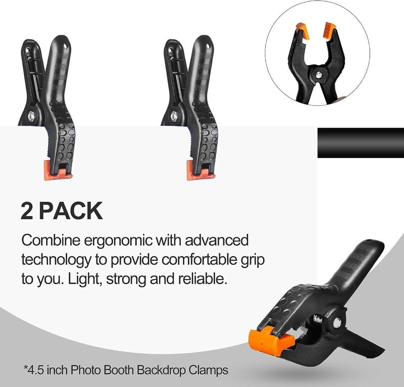 EMART 3x6.5ft T-Shape Backdrop Stand, Adjustable Back Drop Support Kit - Image 4