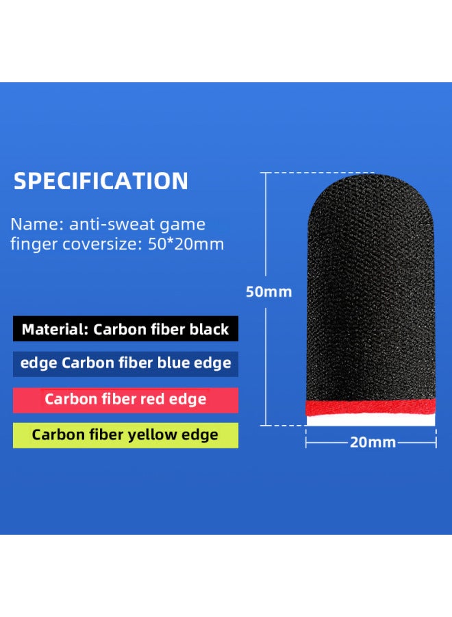 Neutral Carbon Fiber Game Finger Set E-sports Chicken Mobile Game Non-slip Finger Set Touch Screen Game Ultra-thin Conductive Fiber Finger Set - Image 3