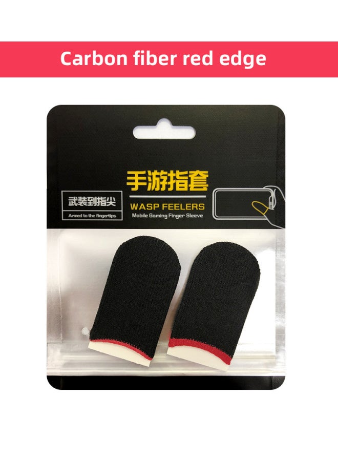 Neutral Carbon Fiber Game Finger Set E-sports Chicken Mobile Game Non-slip Finger Set Touch Screen Game Ultra-thin Conductive Fiber Finger Set - Image 1