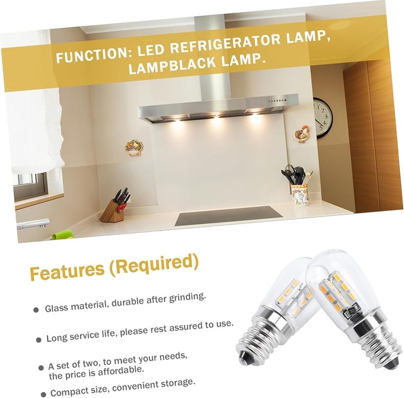 Refrigerator Appliance Bulbs 2 Pack E12 Mini Base 360 Degree Lighting Angle - Image 3