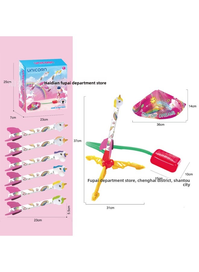 Loquat Rocket Launcher With Light Children's Pedal Launcher Flying Rocket Interactive Toy-Specifications: Flying Rocket Launcher (6 Heads)-Normal Version - Image 2