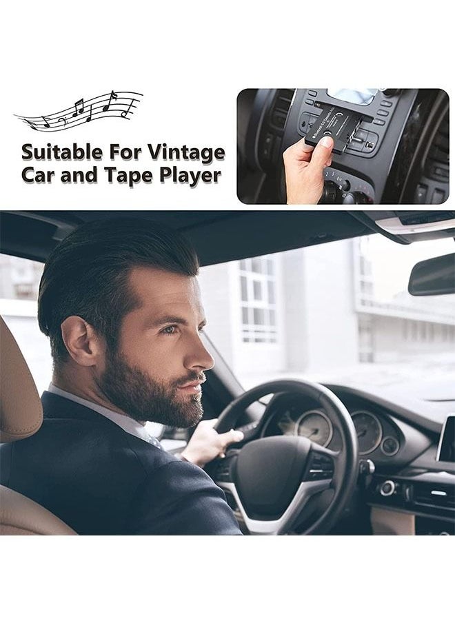Arabest - Cassette Adapter, 5.0 MP3 Player, 3.7V Smartphone Converter, BT Cassette Adapter for Car Stereo, Wireless Cassette Auxiliary Adapter, Bluetooth Hands-Free, 120mah Battery Capacity for Home/Car (Black) - Image 1