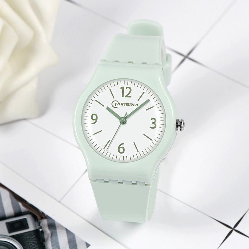 Glowing Quartz Watch, Japanese 626 Battery, Swim-Proof, Kids Light green