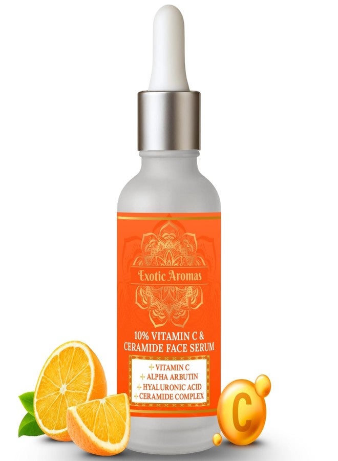 Exotic Aromas 10% Vitamin C & Ceramide Brightening Face Serum, Reduces Dark Spots, Non Sticky Formula- 30 ML - Image 1