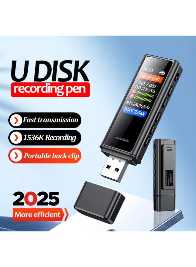 Generic U Disk Voice Recorder Recording Pen HD Noise Reduction Recording Walkman Player-Color:English Neutral B60 (1.47) Large Screen Version [30 Hours Of Battery Life]-Capacity:16G  - Image 2