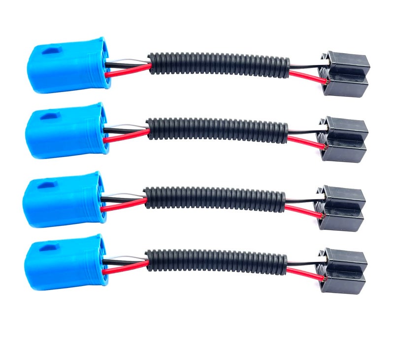 Bstenky 4 Pcs 9007 Male to H4 Female Plug Extension Conversion Cable Wire Connector Adapter Headlight Fog Lights Wiring Harness Plug - Image 3