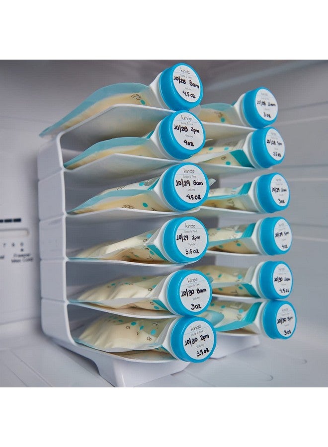 Kiinde Kiinde Twist Cap Single-Use Write-On Labels for Breast Milk and Baby Food Storage Pouches (Pack of 250) - Includes Label Dispenser with Marker and Marker Holder - Date/Volume  - Image 4