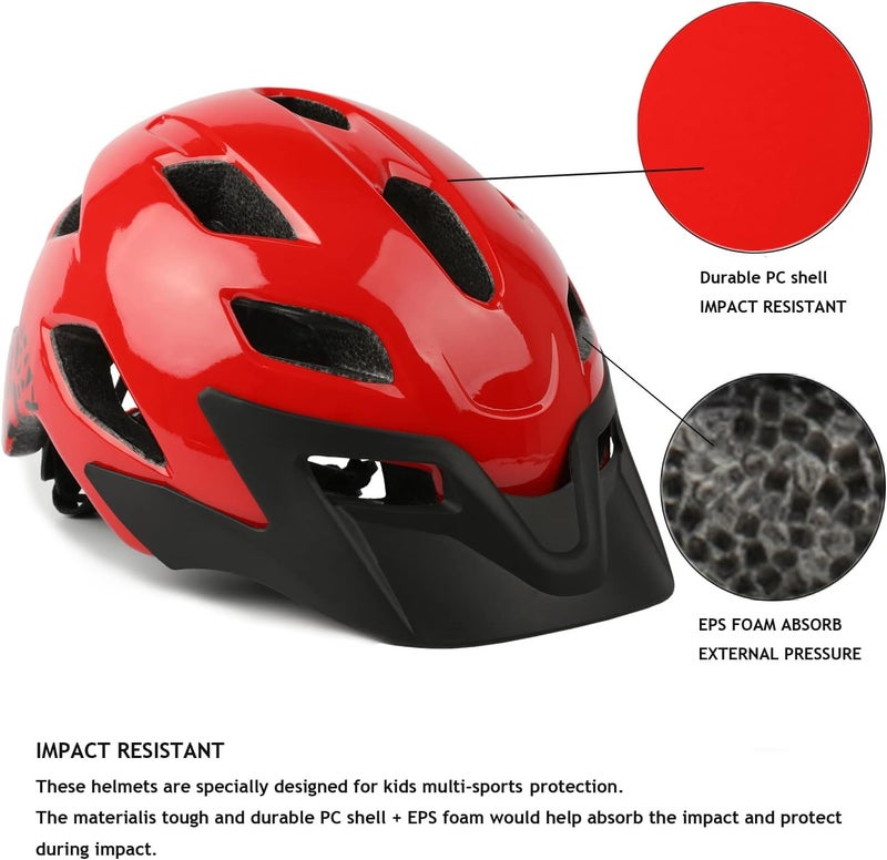 EXCLUSKY Kids Helmet, Exclusky Kids Bike Helmet Child Boys Girls Bike Helmet Age 5-13 Adjustable Bicycle Scooter Skating Cycle Helmet 50-57cm - Image 3