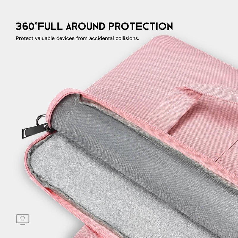 iKammo 17 17.3 Inch Laptop Bag Women Men Computer Bag for HP Envy Pavilion/LG Gram/MSI/Dell Inspiron XPS/Lenovo Thinkpad/ASUS/Acer, Shoulder Strap Carrying Messenger Bag, Pink - Image 4