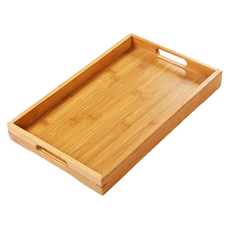 Bathroom Serving Tray Bathtub Tray Bamboo Decorative Serving Tray with Handles Multipurpose Breakfast Food Tea Serving Tray