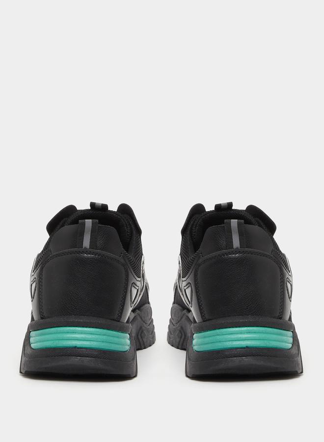 Styli Chunky Sole Color Block Lace Up Sneakers  - Image 4