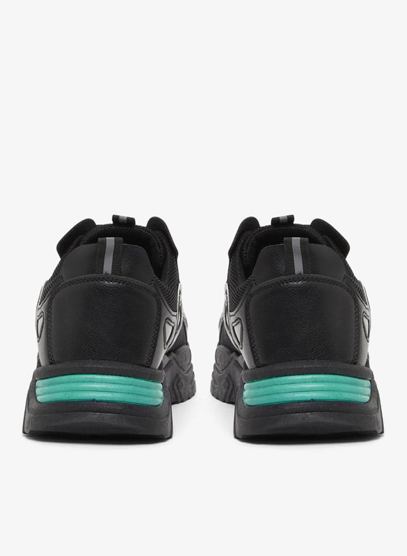 Styli Active Chunky Sole Color Block Lace Up Sneakers - Image 4