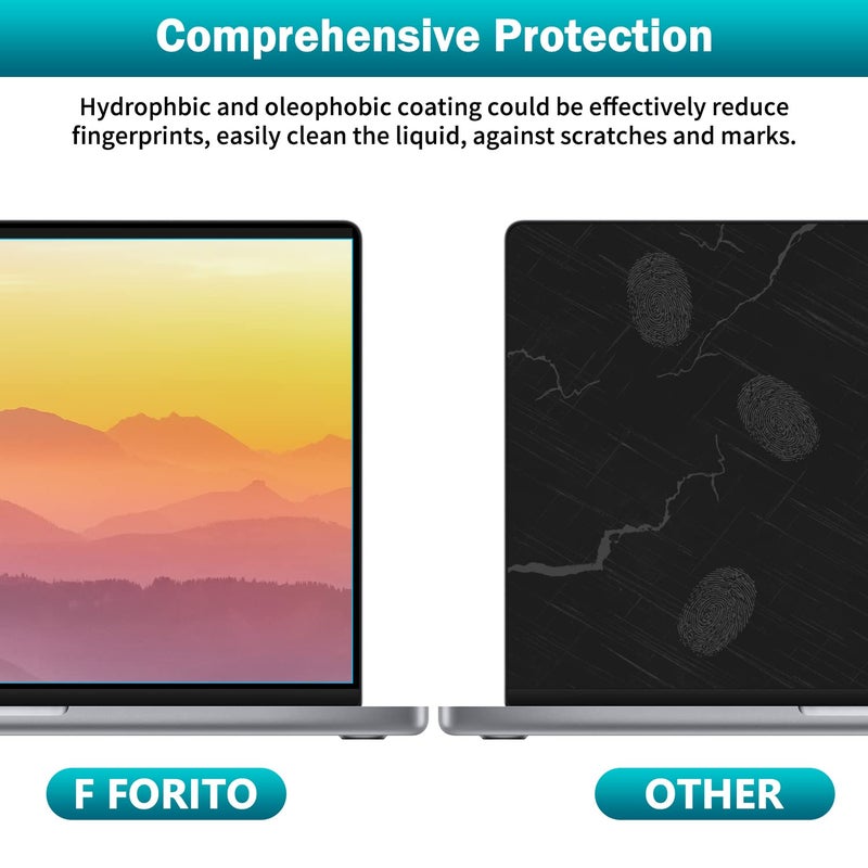 FFORITO F FORITO 2-Pack 14 inch Anti Blue Light Laptop Screen Protector, Anti Glare & Anti Scratch Screen Filter Compatible with 14" HP/ASUS/Dell/Lenovo/Acer/jumper/Toshiba with 16:9 Aspect Ratio - Image 5