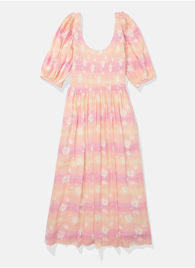 American Eagle Floral Smocked Midi Dress  - Image 4