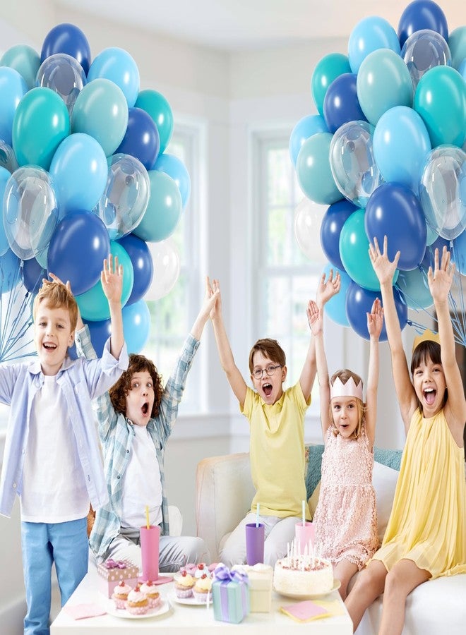 ٦٠ بالونًا تحت الماء، بالونات محيطية بألوان الأزرق الفاتح والأزرق الداكن والأزرق المخضر الشفاف، لتزيين حفلات استقبال المولود الجديد وأعياد الميلاد ذات الطابع البحري. - Image 5