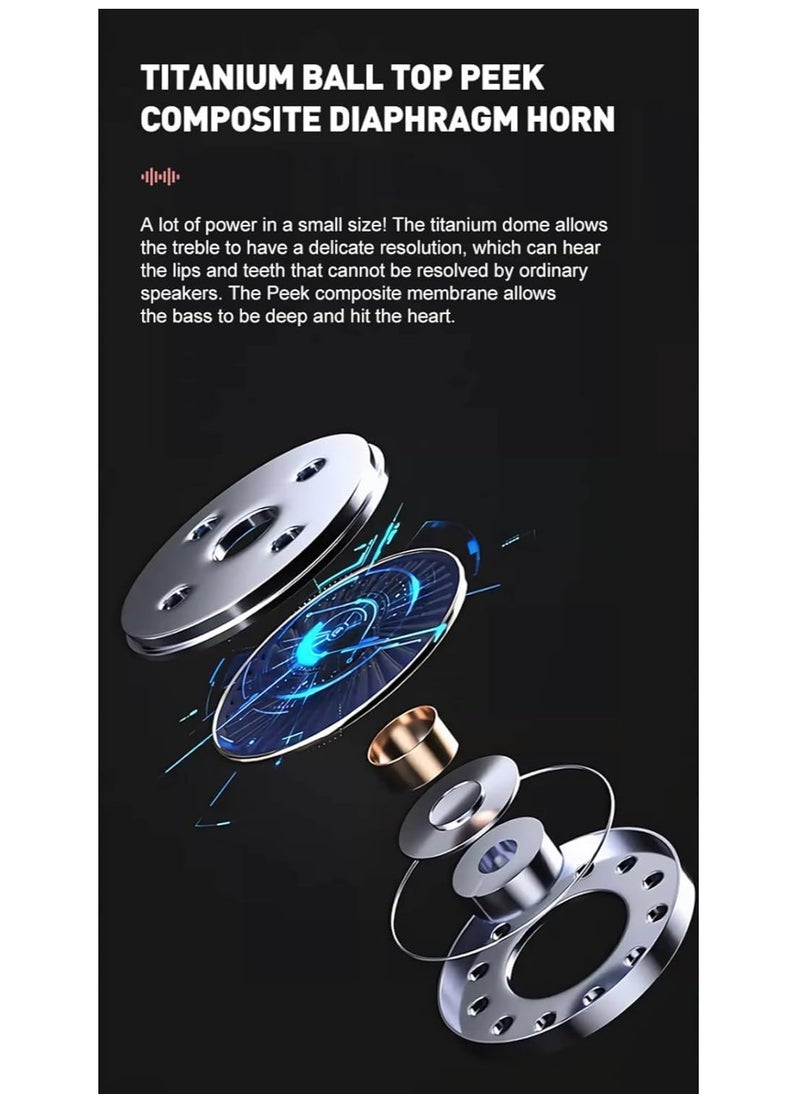 Generic - TWS Wireless Bluetooth Earphones, Transparent Design with Digital Display to Know the Charging Level, High Definition Stereo Gaming Headphones with Built-in Mic, with Touch Control Technology for the Earphone - Pink - Image 1