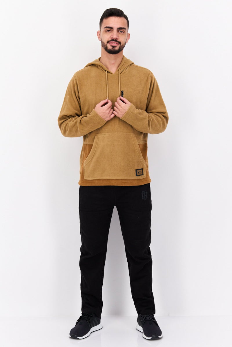 Hurley Men Sportswear Fit Hooded Long Sleeve Outdoor Sweatshirt, Brown  - Image 4