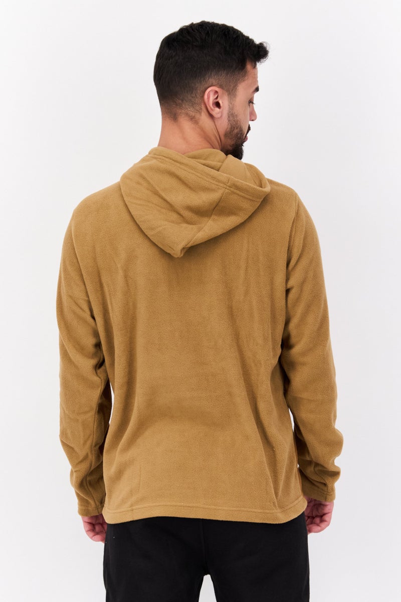 Hurley Men Sportswear Fit Hooded Long Sleeve Outdoor Sweatshirt, Brown  - Image 3