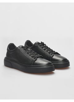 Harrow Leather Black Lace-up Men's Sports Shoes  - Image 2