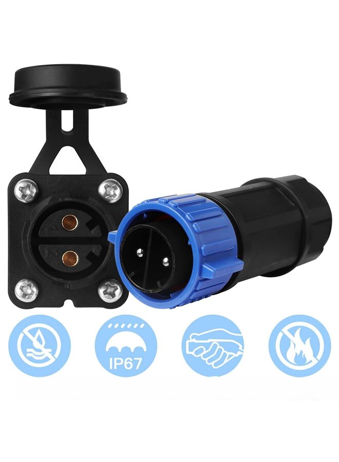 Generic Trolling Motor Plug Receptacle Set, 12V/24V/ 36V/48V Plug for Trolling Motor/Down Rigger/Fishing Reel Marine Boat DC Power Connector Trolling Motor Plug And Socket - Image 2