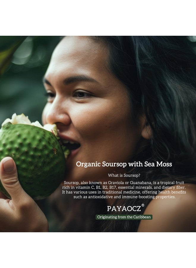 PAYAOCZ PAYAOCZ (1 Pack) Soursop Liquid Drops Plus Sea Moss Extract, Graviola Bitters Liquid Extract for Cell Support & Regeneration, Immune Boost, Liver and Sleep, Soursop Oil Herbal Goodness, 1 Fl Oz  - Image 3