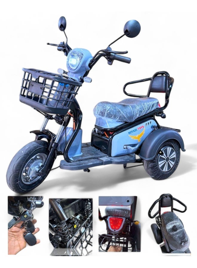 NIYAZI Electric 3-wheeler motorcycle suitable for all categories: elderly, women, and children