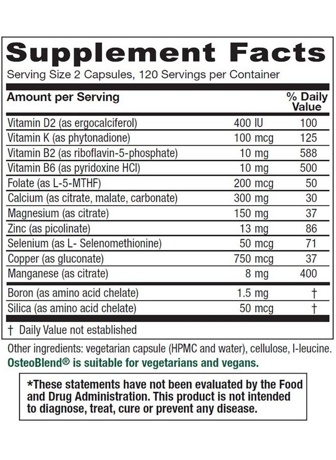 Vitanica Osteoblend Bone Support Vegan 240 Capsules  - Image 3