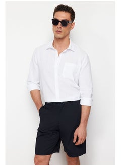 trendyol White Regular Fit 100% Cotton Shirt TMNSS24GO00063  - Image 3