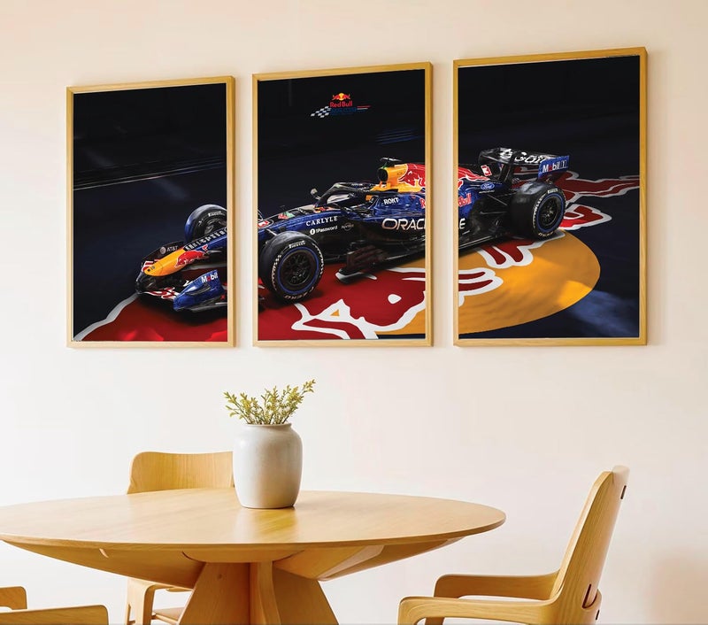Gamya Big Formula 1 F1 Cars Framed Aesthetic Posters For Wall Decoration, Bedroom, Living Room, Gift Item For Boys | Set of 3 (13x19 Inches) (Red Bull (2026 Livery)) - Image 4