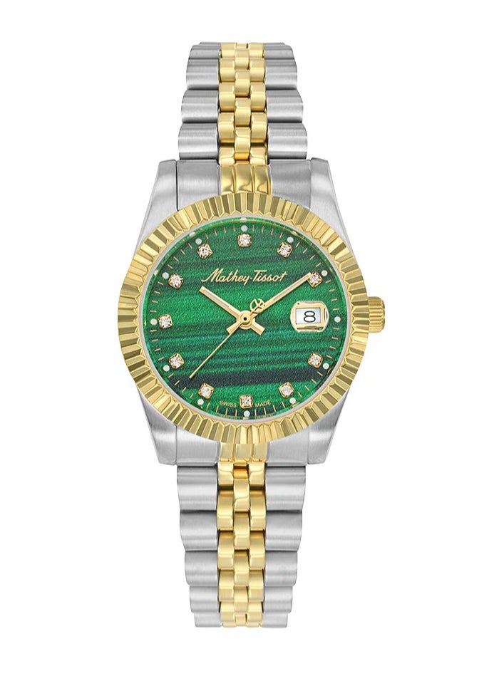 Mathey-Tissot Mathy III Quartz Green Dial Ladies Watch D810BSV