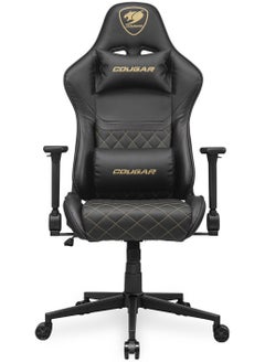 Cougar Cougar Armor One V2 Ergonomic Gaming Chair – Premium PVC Leather, 4D Adjustable Armrests, 155° Backrest Tilt, Gas Lift Height Control, Up to 120kg Capacity – Black/Gold | 3MAO2GLB.0001  - Image 1