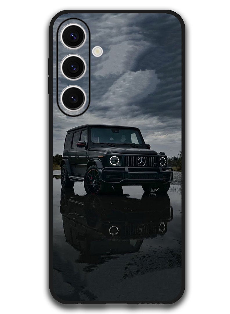 Theodor غطاء واقي مضاد للخدش ومقاوم للصدمات لهاتف سامسونج جالاكسي S24 FE باللون الأسود - Image 1