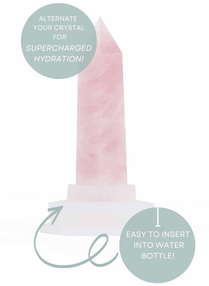 Prickly Pear - Prickly Pear Rose Quartz Interchangeable Crystal Point - High-Quality Rose Quartz Crystal for Interchangeable Use - Image 1