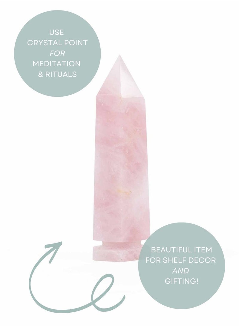 Prickly Pear - Prickly Pear Rose Quartz Interchangeable Crystal Point - High-Quality Rose Quartz Crystal for Interchangeable Use - Image 1