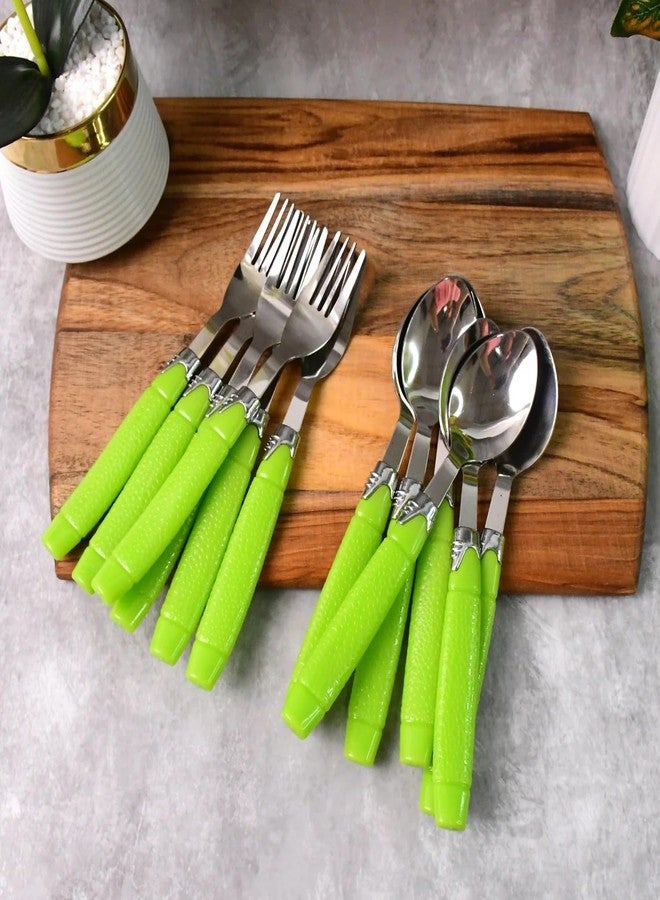 SUPERMOM Cutlery Set with Holder 24 Pcs – Fancy Stainless Steel Forks & Spoons – Elegant Dining Tableware for Kitchen & Everyday Use – Durable, Rust-Free, Comfortable Handle Flatware for Home & Family - Image 5