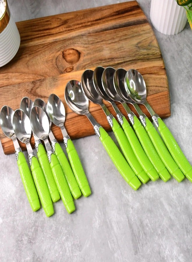 SUPERMOM Cutlery Set with Holder 24 Pcs – Fancy Stainless Steel Forks & Spoons – Elegant Dining Tableware for Kitchen & Everyday Use – Durable, Rust-Free, Comfortable Handle Flatware for Home & Family - Image 3