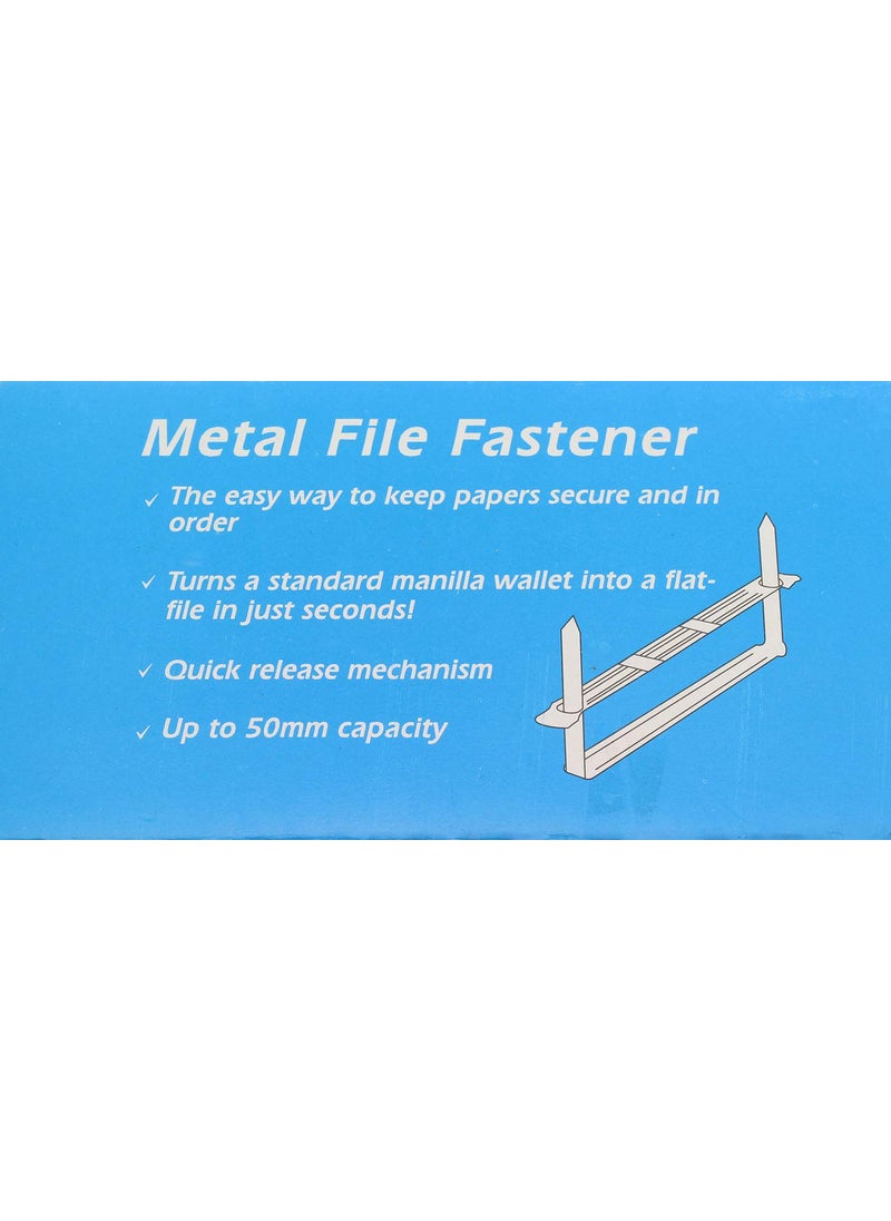 RuiLing yyangz 50pcs/Box Metal File Fastener 2-Hole Metal Binder Clip Paper Fasteners Loose-Leaf Binding Clamp 8cm  - Image 2