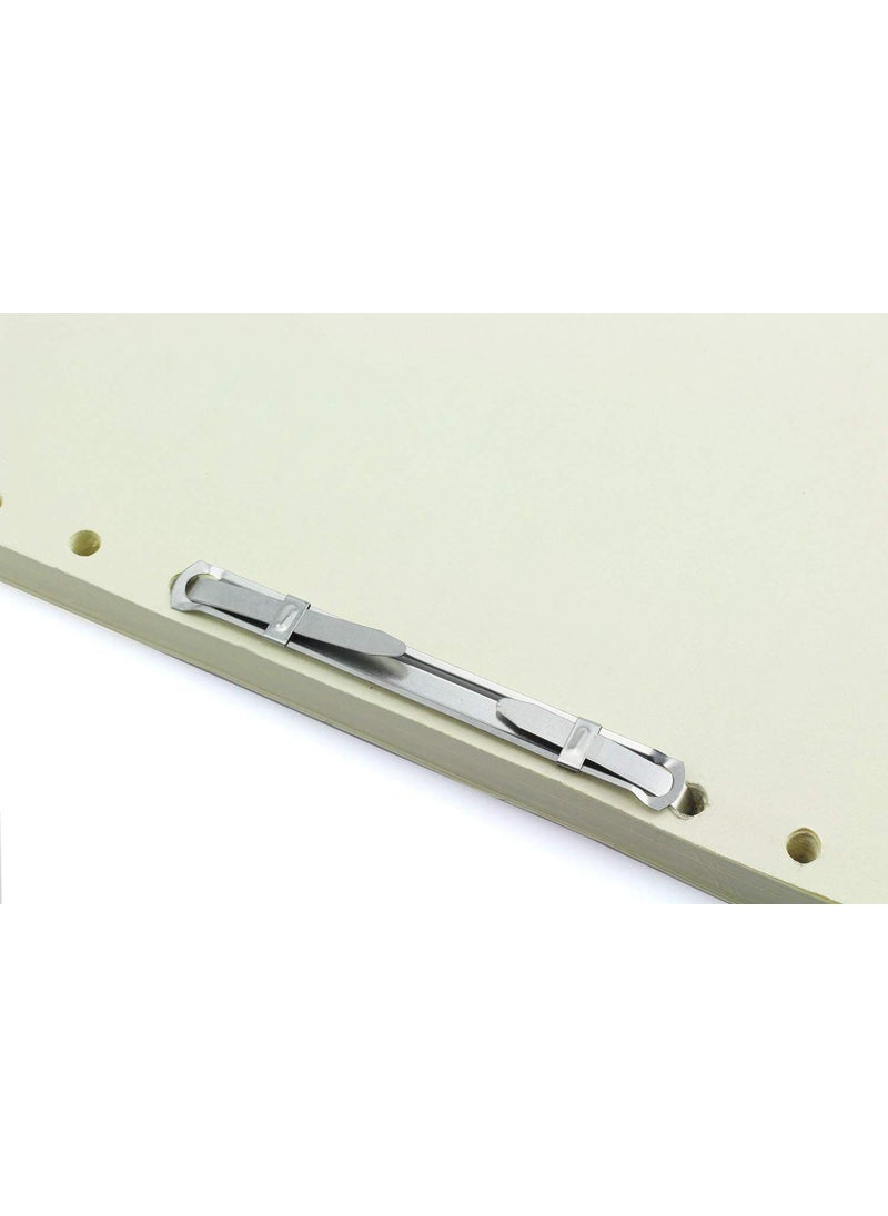 RuiLing yyangz 50pcs/Box Metal File Fastener 2-Hole Metal Binder Clip Paper Fasteners Loose-Leaf Binding Clamp 8cm  - Image 3