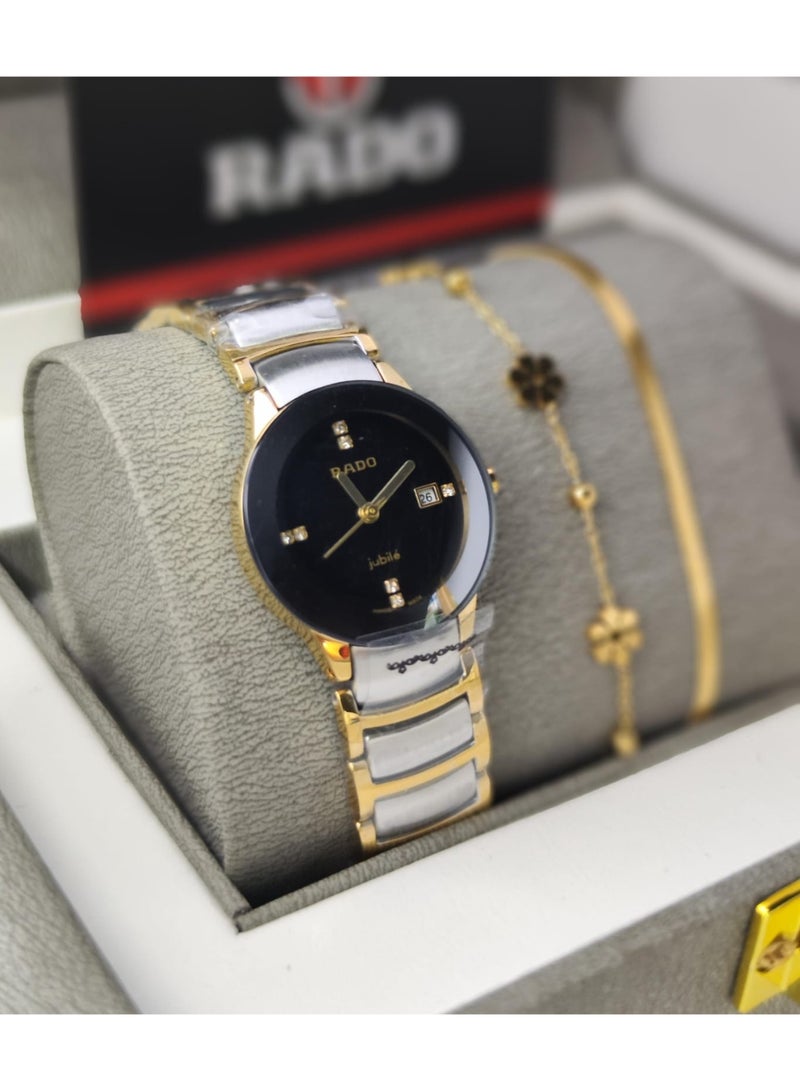 ساعة نسائية فاخرة مع الاسوارة استيل استايل