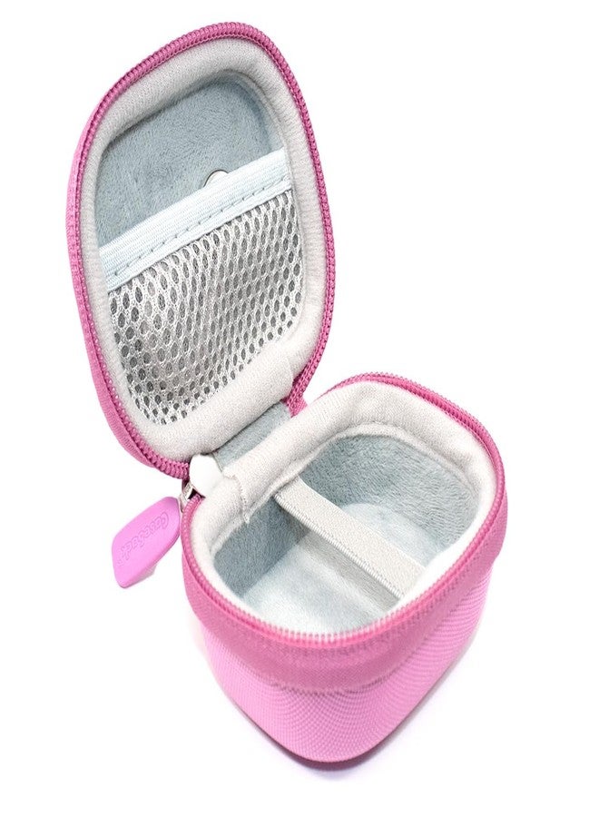 CaseSack Case for TAGRY X08 Bluetooth Headphones True Wireless Earbuds 60H, mesh pocket for charge cable (Pink) - Image 4