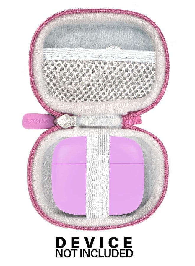 CaseSack Case for TAGRY X08 Bluetooth Headphones True Wireless Earbuds 60H, mesh pocket for charge cable (Pink) - Image 3