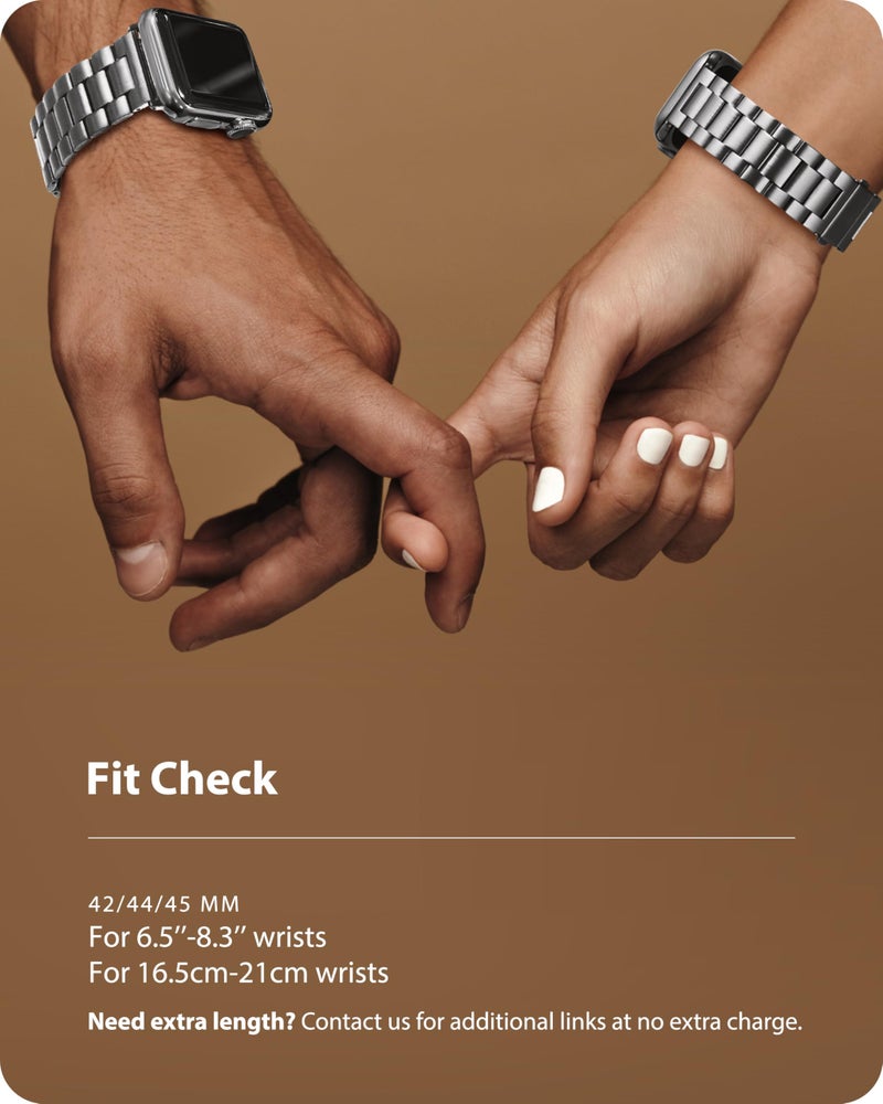 فولموزا سوار من الفولاذ المقاوم للصدأ لساعة أبل مقاس 49 ملم و45 ملم و44 ملم و42 ملم متوافق مع سلسلة ساعات iWatch Ultra/8/7/6/5/4/3/2/1/SE/SE2 فضي - Image 5