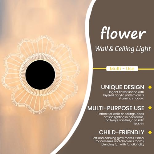 Groeien Pack of 2 | Sunflower Modern LED Wall Lamp | Golden Decorative Wall Light for Living Room, Bedroom & Hall | Artistic Sunflower Design Wall Fixture for Home Décor(SunflowerGlow, 2) - Image 4