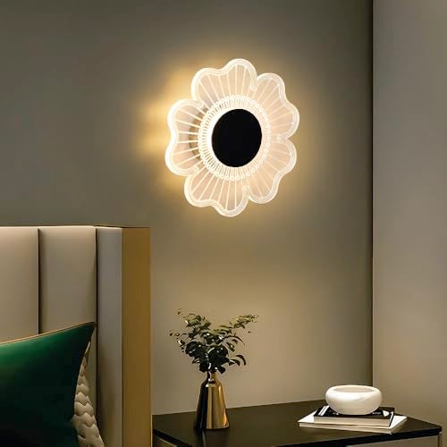 Groeien Pack of 2 | Sunflower Modern LED Wall Lamp | Golden Decorative Wall Light for Living Room, Bedroom & Hall | Artistic Sunflower Design Wall Fixture for Home Décor(SunflowerGlow, 2) - Image 2
