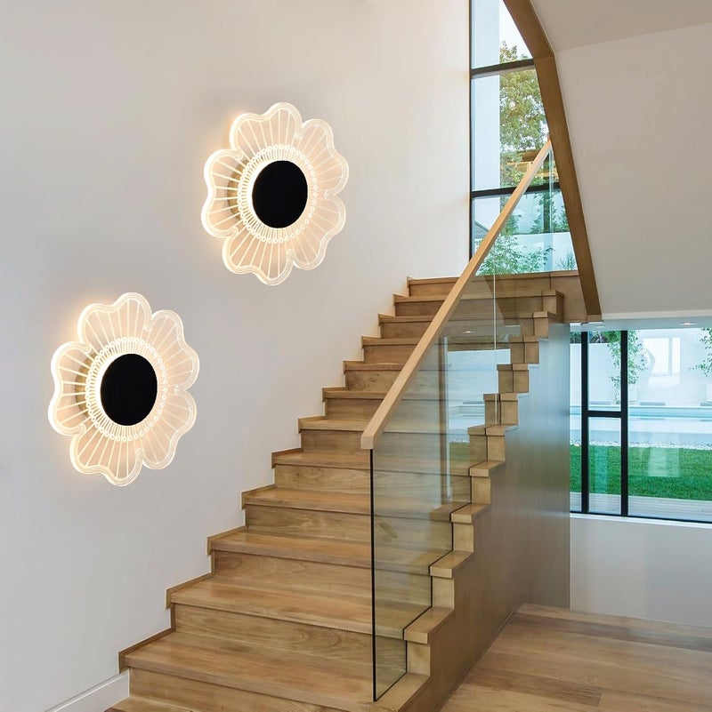 Groeien Pack of 2 | Sunflower Modern LED Wall Lamp | Golden Decorative Wall Light for Living Room, Bedroom & Hall | Artistic Sunflower Design Wall Fixture for Home Décor(SunflowerGlow, 2) - Image 3